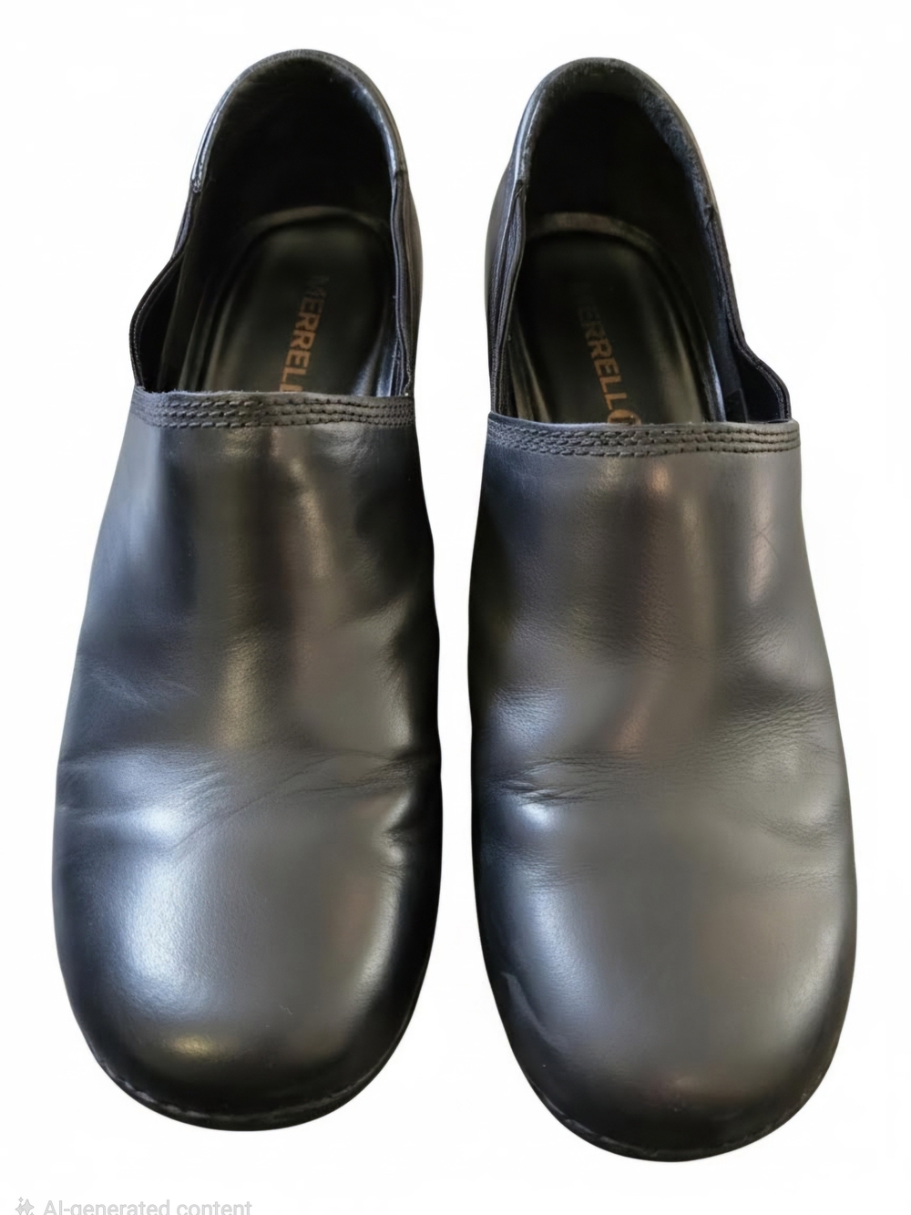 Merrell Women's Black Slip-On Leather Loafers